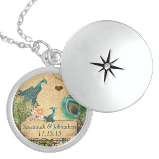 Wedding Vintage Peacock  Anniversary Necklace