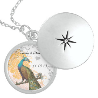 Wedding Vintage Peacock Anniversary Necklace