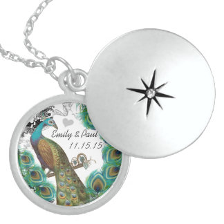Wedding Vintage Peacock Anniversary Necklace