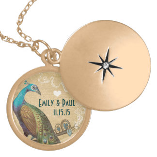Wedding Vintage Peacock Anniversary Necklace