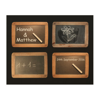 Wedding Vintage switchable Chalkboards Wood Canvas