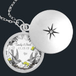 Wedding Vintage Yellow Birds Anniversary Necklace<br><div class="desc">Keepsake Necklaces Choose either Silver Plated or Sterling Silver</div>