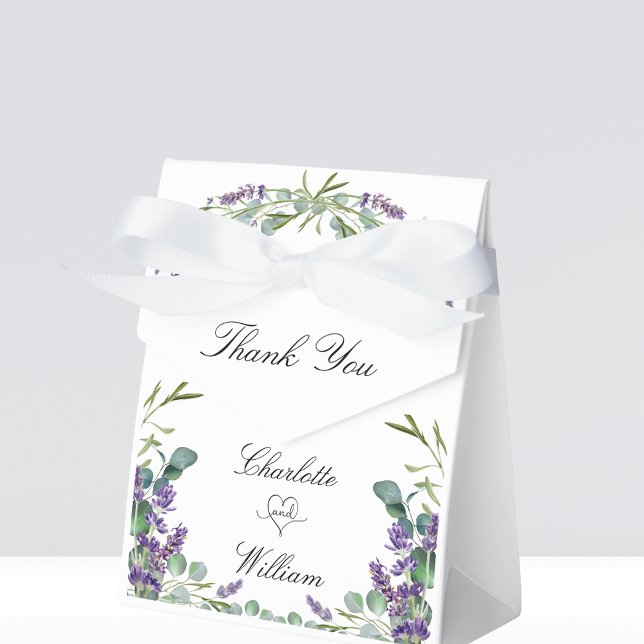 Wedding violet lavender eucalyptus thank you  favor boxes (Creator Uploaded)
