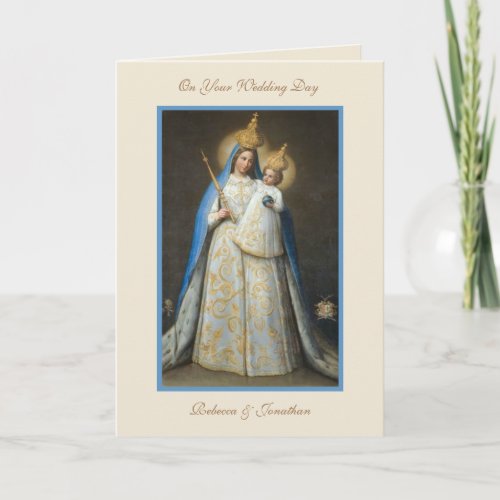 Wedding Virgin Mary Jesus Religious Prayer  Card