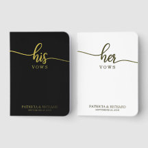 Wedding Vow Book Foil Pocket Notebook Sets