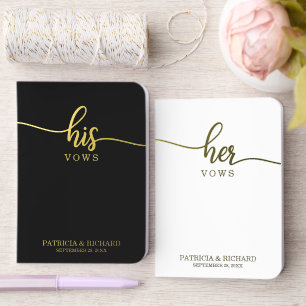Wedding Vow Book Foil Pocket Notebook Sets
