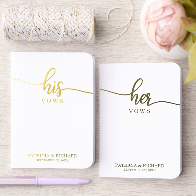 Wedding Vow Book Foil Pocket Notebook Sets (Wedding)