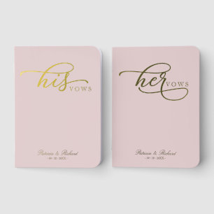 Wedding Vow Book Foil Pocket Notebook Sets