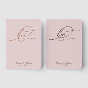 Wedding Vow Book Foil Pocket Notebook Sets