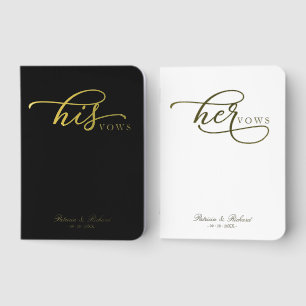 Wedding Vow Book Foil Pocket Notebook Sets