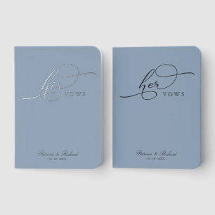 Wedding Vow Book Foil Pocket Notebook Sets