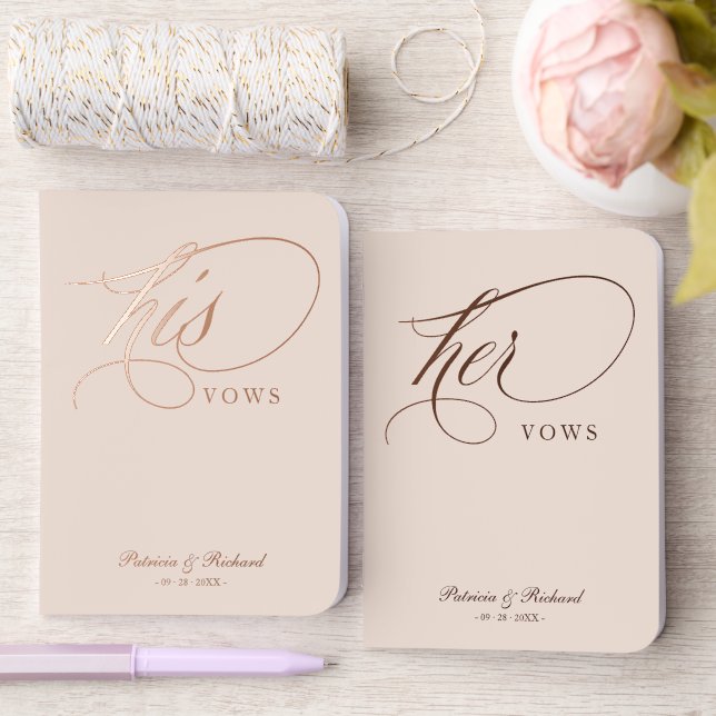 Wedding Vow Book Foil Pocket Notebook Sets (Wedding)