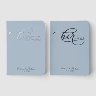Wedding Vow Book Foil Pocket Notebook Sets