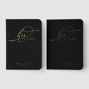 Wedding Vow Book Foil Pocket Notebook Sets