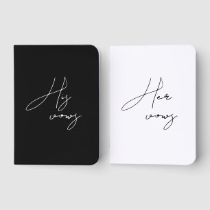 Wedding Vow Books Set His Personalized