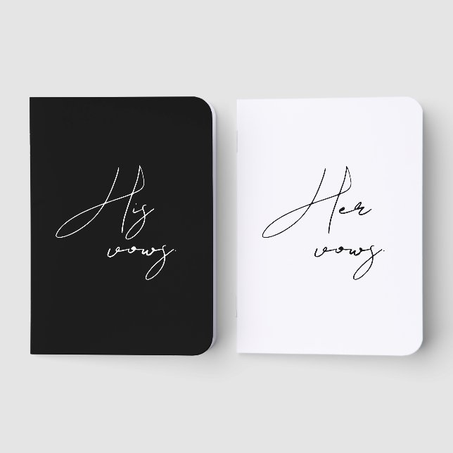 Wedding Vow Books Set His Personalized (Front)
