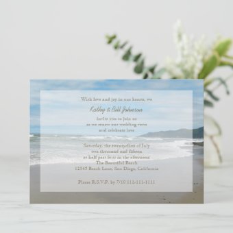 Wedding Vow Renewal by the Beach Invitation | Zazzle