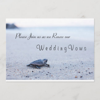 Wedding Vow Renewal Invitation Sea Turtle