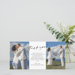 Wedding Vow Renewal Photo Thank You Card