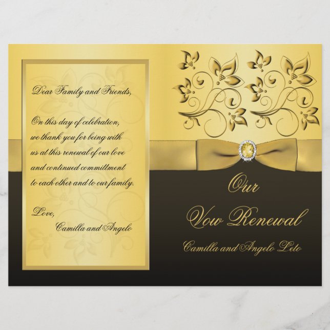 Wedding Vow Renewal Program - EMAIL for help (Front)
