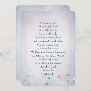 Wedding vow renewal-soft daisy border invitation