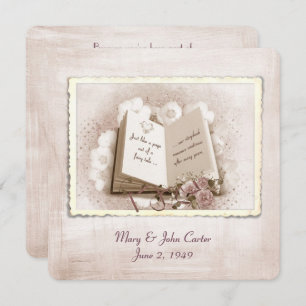 Wedding Vow Renewal Story Book Invitation