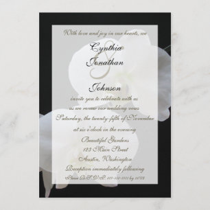 Wedding Vow Renewal White Orchids Invitation