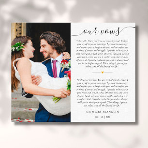 Wedding Vows Anniversary Photo Canvas Print