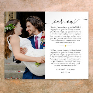 Wedding Vows Anniversary Photo Poster
