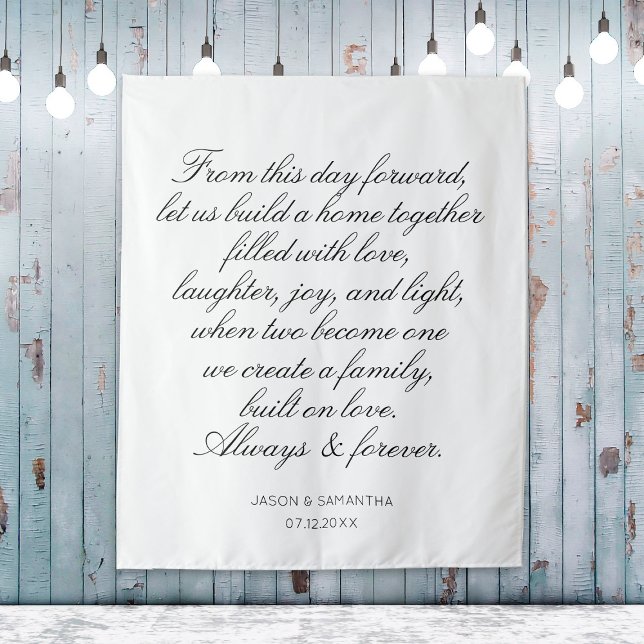 Wedding Vows Backdrop Personalized Calligraphy (Wedding Vows Backdrop Personalized Calligraphy
)