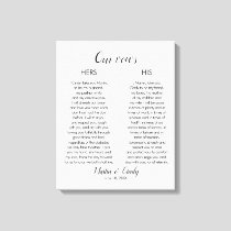 Wedding Vows Canvas Print