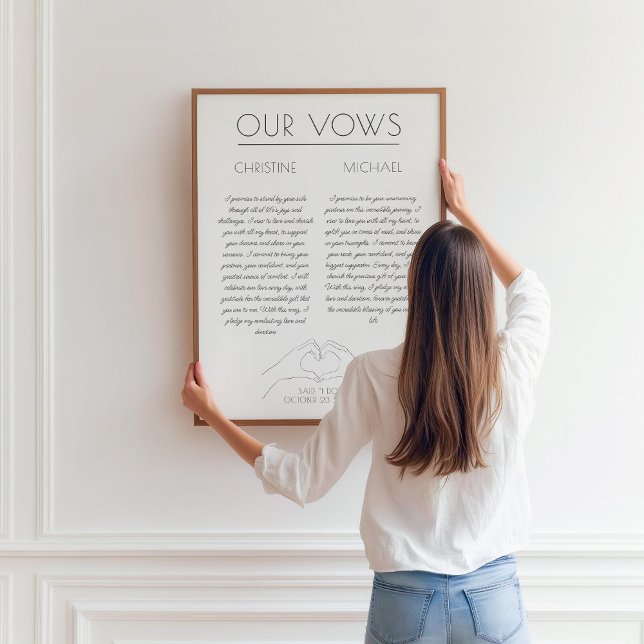 Wedding Vows | First Anniversary Gift  Poster (Creator Uploaded)