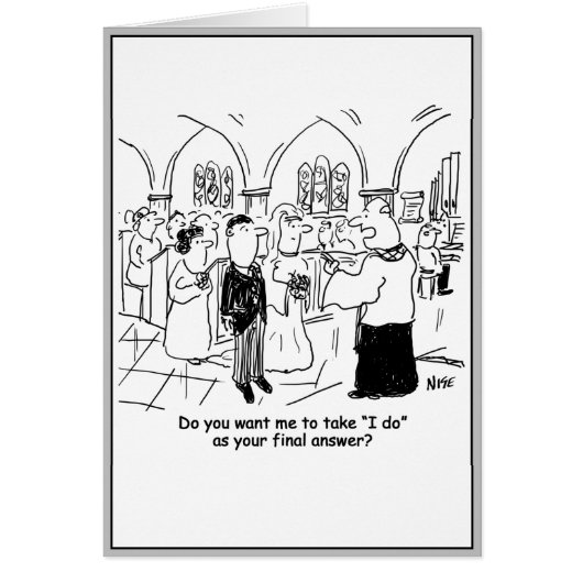 Wedding Vows - I Do As the Final Answer Cards (Front)