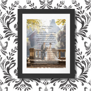 Wedding Vows Keepsake Photo Framed Art