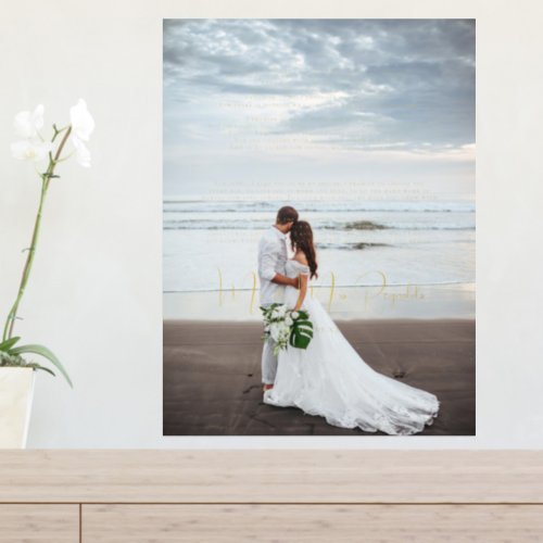Wedding Vows Overlay  Wedding Photo Foil Prints