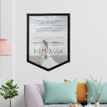 Wedding Vows Overlay | Wedding Photo Pennant<br><div class="desc">Personalize with your wedding vows overlaying your favorite photo to create a unique keepsake of your special day. Create a sweet keepsake of your wedding, engagement, anniversary, honeymoon or special moment/holiday (Valentine's, Christmas etc.) with this custom photo pennant. Add your custom wording to this design by using the "Edit this...</div>