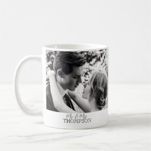 Wedding Vows Photo Mr and Mrs Custom Coffee Mug