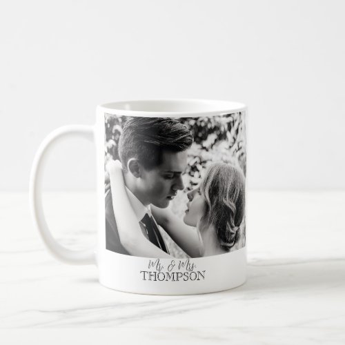 Wedding Vows Photo Mr and Mrs Custom Coffee Mug
