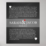 Wedding vows print anniversary gift<br><div class="desc">anniverarys</div>