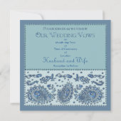 Wedding Vows Renewal (Beaded) Invitation (Back)