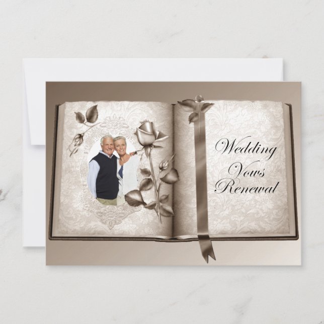 Wedding Vows Renewal Custom Photo Invitation (Front)