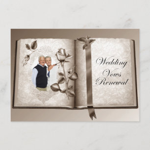 Wedding Vows Renewal Custom Photo Invitation