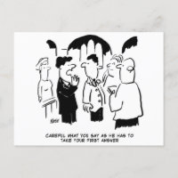 Wedding Vows - Take First Answer Postcard