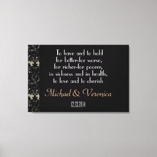 Wedding Vows with Names Canvas Print