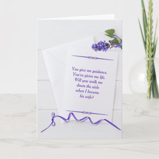 Wedding Walk Me Down The Aisle Card (Front)