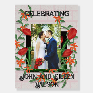 Wedding Wall Mount, Flowers in the Wall Foam Board