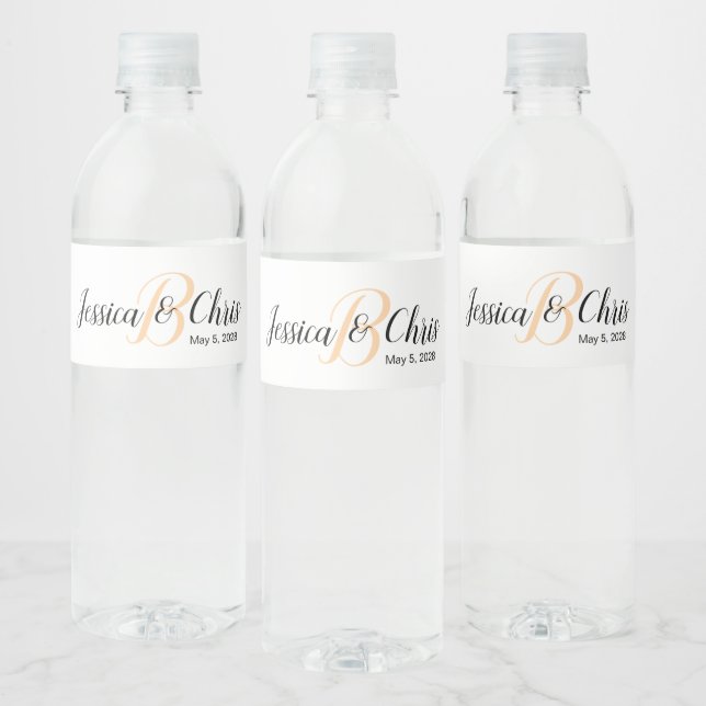 Wedding Water Bottle Label 011 (Bottles)