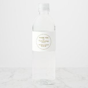 Wedding Water Bottle Label   Thank You Sticker