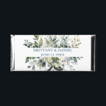 Wedding Watercolor Greenery Dusty Blue Hershey Bar Favors<br><div class="desc">Modern Elegant Watercolor Botanical Greenery Chocolate Bar Wedding Favors include eucalyptus leaves,  green botanical foliage,  dusty blue leaves and other beautiful botanical greenery. Dusty Blue Text.</div>