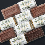 Wedding Watercolor Greenery Gold Hershey's Miniatures<br><div class="desc">Modern Elegant Watercolor Botanical Greenery Wedding Chocolate Candy Bars include eucalyptus leaves,  green botanical foliage,  dusty blue leaves and other beautiful botanical greenery. Gold Text.</div>